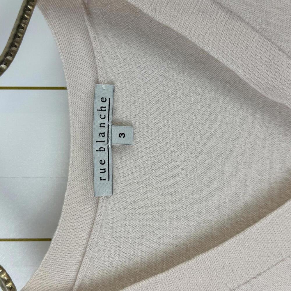Rue Blanche Soft Pink Waist Length Button-Up Cardigan Sweater - Size - 3 - Picture 4 of 5